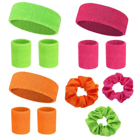 Svedbånd (Pandebånd Håndledsbånd Sæt) - Atletiske svedbånd i stof