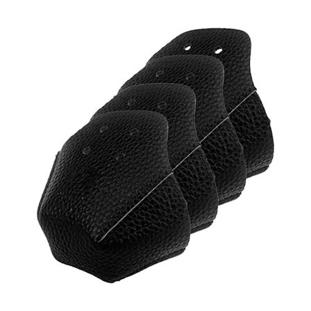 2 Par Tåbeskyttere PU Lær Rulleskøytebeskyttere med 4 Hull for Rulleskøyter