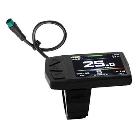 Elektrisk Sykkel KT-TF01U LCD Display Meter 24V 36V 48V Vanntett Tilkoblingsplugg Ebike Intelligent Display med USB