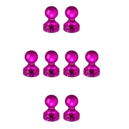 Kjøleskap magnet - Pushpin magnet - Akryl - 8stk - Rose rød