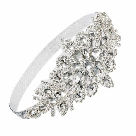 Rhinestone Flapper Hårband - Elastiskt 1920-tals Hårband, Great Gatsby