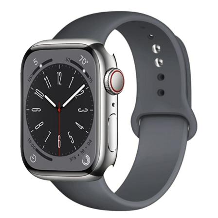 Apple Watch Silikonarmband 42mm/44mm/45mm/49mm Mörkgrå M