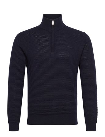 GANT | Textured Cotton Merino Half Zip | M