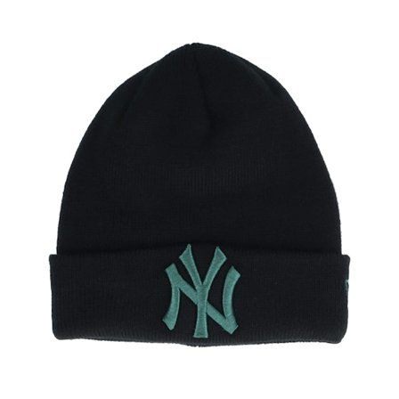 New Era - MLB Zwart cuff Beanie - Kids New York Yankees Toddler League Essential Knit Black/Petrol Cuff @ Hatstore