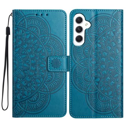 SKALO Samsung A15 5G Mandala Flip Cover - Blå Blue