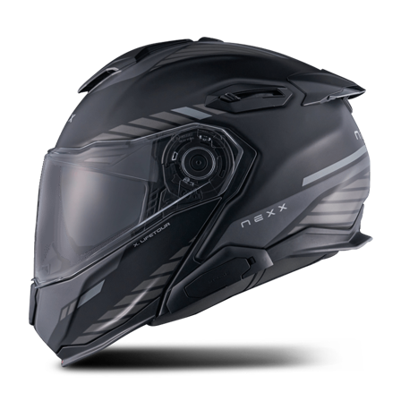 Nexx X.Lifetour Globe Öppningsbar Hjälm Svart/Grå L