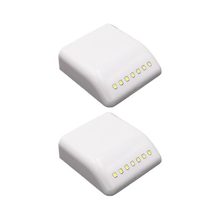 2 stk. Sensor Skablys Kreativ 7 LED Skuffelampe Uden Batteri (hvid)