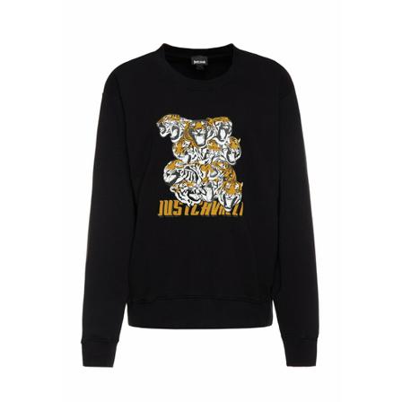 Just Cavalli, Sweatshirt Zwart, Heren, Maat:M
