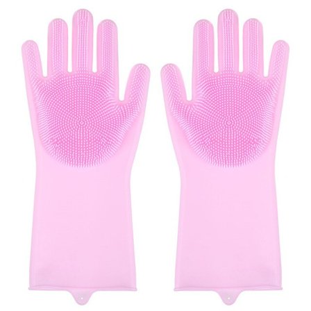 Husholdnings oppvaskhansker Silikon Anti-skold Hansker Sklisikre