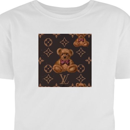 T-Shirt Björnar med mönster lyx logga fashion style