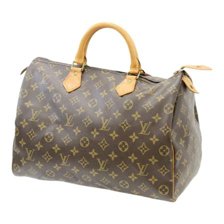 Louis Vuitton Vintage, Pre-owned Speedy 35 Monogram Handbag Bruin, Dames, Maat:ONE Size