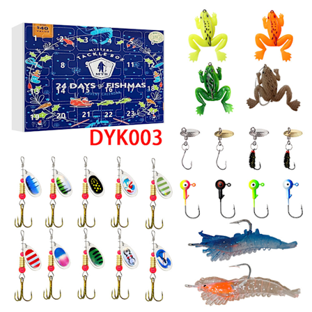 Julekalender Fiske Nedtelling Blindboks Fiskeutstyr Fiskeelskere Gave-DYK003