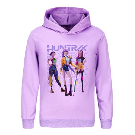 Kpop Demon Hunter barn genser lilla purple{REN}