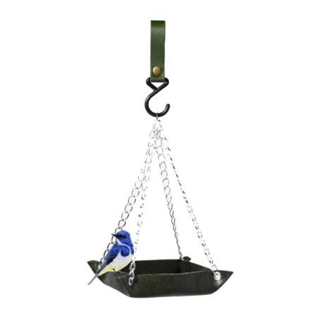 Hängande fågelmatare utomhus kolibrimatare PU fågelmatningsplattform för vilda fåglar Utomhusbakgårdsdekoration Green Square