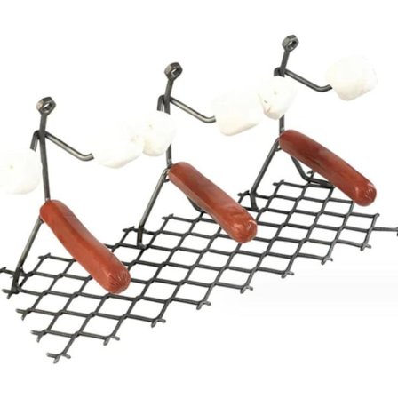 Rustfrit Stål Pølse- og Skinkegrill Pølsestativer