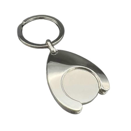 Stilfuld Trolley Møntholder Nøglering Praktisk Nøglering Supermarked Indkøbsvogn Nøglering Euro/Blabk Tokens