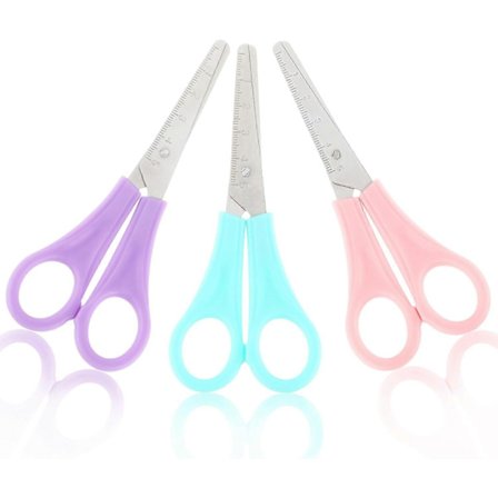 3 kpl 5" Turvasakset Tylppä Kärki Ruostumaton Teräs Mukava Pehmeä Ote Koulu Luokkahuone Pienet Sakset Sekavärit Askartelutarvikkeisiin Paperin 