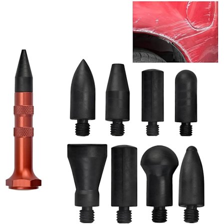 DIY Paintless Dent Repair Kit, Dent Repair Tool Kits Car Dents Repair Metal Tap Down Pen Dent Removal Tools Universal Knockdown Tools Kit Med 9 Hea