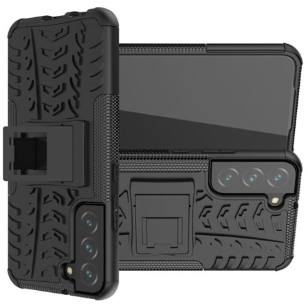 Tire Texture Kickstand Skal Galaxy S22 Plus 5G - Svart