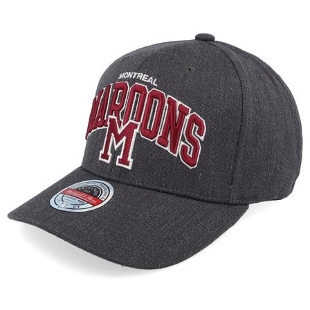 Mitchell & Ness - NHL Grå adjustable Keps - Montreal Maroons NHL Arch Charcoal Adjustable @ Hatstore
