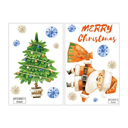 2 stk Glow in the Dark Julenisse veggklistremerker Festlig feriedekorasjoner til hjemmet, skolen, kontorfestbakgrunnen