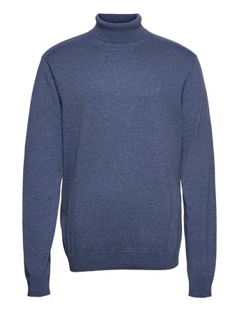 Slhberg Roll Neck B Blue Selected Homme
