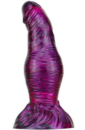 Metallic Fantasy Dildo Duxel Purple/Black 19,5 cm - Woome.pl