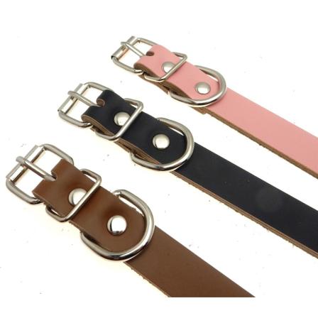 Hundkoppel Läder 31-40cm Rosa M