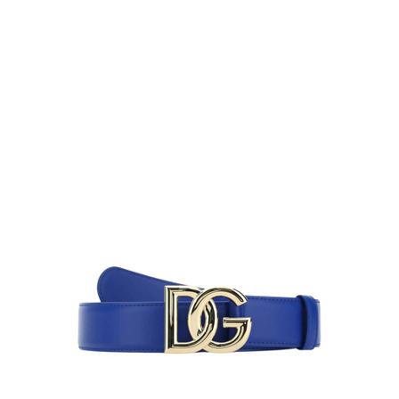 Dolce & Gabbana, Belt with DG Logo Blauw, Dames, Maat:75 CM