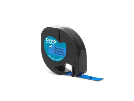 DYMO Tape LetraTag plast 12mm svart på blå - Lyreco - Kontorsmaskiner - Märkmaskiner och tape - Tape - Dymo LetraTag