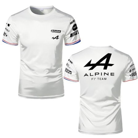 F1 Alpine T-shirt Formel 1 Alonso Racing Racing 3D T-shirt white S