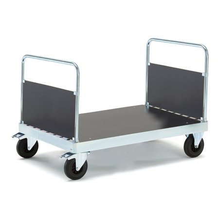 Plattformvogn, 1200x800x960 mm, elforsinket ramme med MDF-plater, med brems