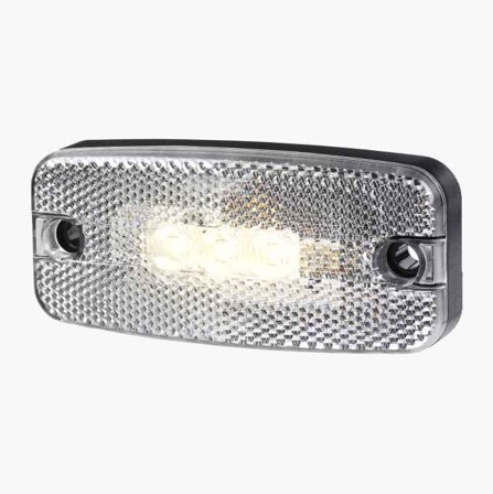 Biltema - Posisjonslys foran og refleks hvit 110 x 49 mm