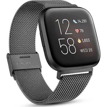 Fitbit Versa/fitbit Versa 2 Band til kvinder og mænd, justerbar rustfri stål Bedste shiyi