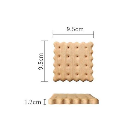 Hmwy-1 stk. trækiks underlag kopholder firkantet kageform træ drikkeunderlag bakke tekande krus underlag hjem spisestue borddekoration