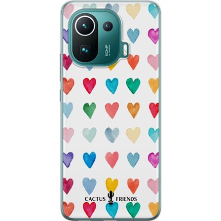 Yhteensopiva Puhelinkuori Xiaomi Xiaomi Mi 11 Pro Cactus and Friends - Watercolor Love Grid