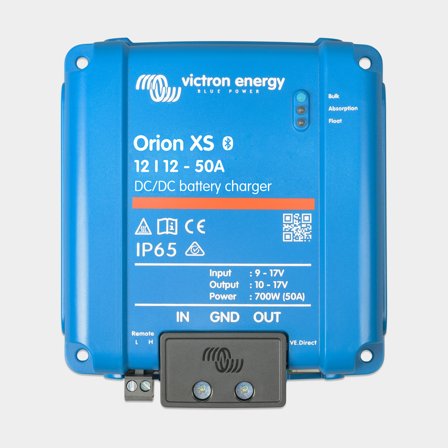 Chargeur DC/DC 12 V à 12 V Victron Orion XS Non-Isolated 12/12-50, 700 W, 50 A, modèle optimisé VHF