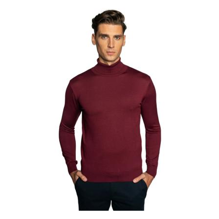 Borgio, Sweter golf Czerwony, Mężczyzna, Rozmiar: 2XL