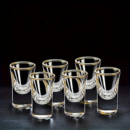 6 stk., 15 ml/0,5 oz Mini Shotglas til Bar, Pub, Klub, Restaurant og Hjemmebrug - Perfekt til at Nyde Dine Yndlingsdrikke