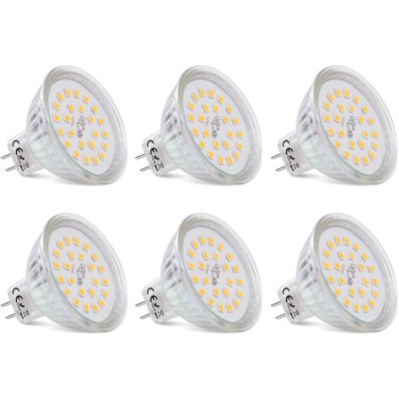 MR16 LED-spotlight GU5.3-sockel Varmvitt 2700K, 3,8W motsvarande 40W halogen, LED-spotlight GU5.3 12V Icke-dimmbar 430 lumen