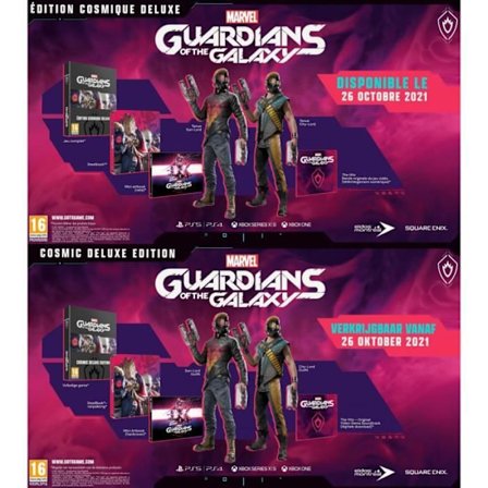 Videospil - Marvel - Guardian of The Galaxy Cosmic Deluxe Ed - Opgradering PS5 - Sort - Voksen
