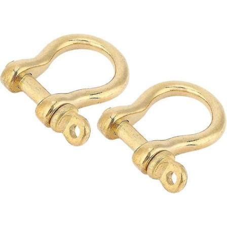 2 set puhdasta messinkiä ankkurisakkeli U-tyyppinen avaimenperä avaimenperä koukku Kultainen liitossolki 10 mm sankkuri U-sakkeli