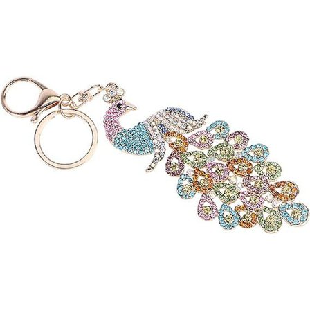 (farge) Retro nøkkelring - Bilnøkkelring - Metallanheng Nøkkelring Nøkkelring - Søt påfuglnøkkelring - Kreativ nøkkelring