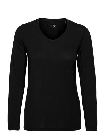 Shirt 1/1 T-shirts & Tops Long-sleeved Svart Schiesser