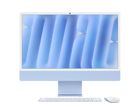 Apple iMac 24" (October 2024), 4.5K Retina display, M4 chip 10CPU/10GPU, 16GB RAM, 256GB SSD, Blue