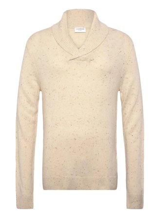 Lindbergh | Nep-Yarn Shawl Collar Knit | L