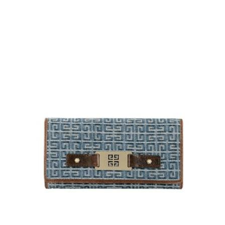 Givenchy Pre-owned, Canvas Scarf Blauw, Dames, Maat:ONE Size,leer