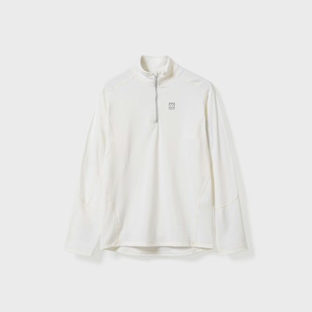 66 North men's Men's Grettir Zip Neck Tops - Bright White - XS