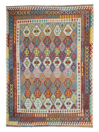 Stort Kelim Afghan Old Style Tæppe 303X394 Uld
