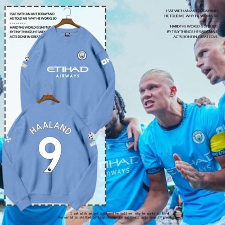 Manchester City fotballtrøye genser for barn NO.9 Haaland 120